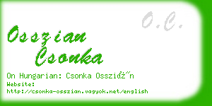 osszian csonka business card